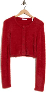 Helmut Lang Eyelash Knit Cropped Cardigan