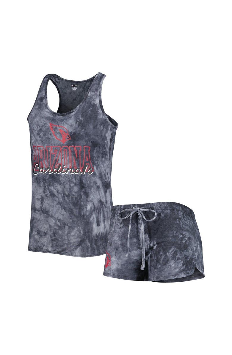 CONCEPTS SPORT Women's Concepts Sport Charcoal Arizona Cardinals Billboard Scoop Neck Racerback Tank and Shorts Sleep Set, Main, color, Charcoal