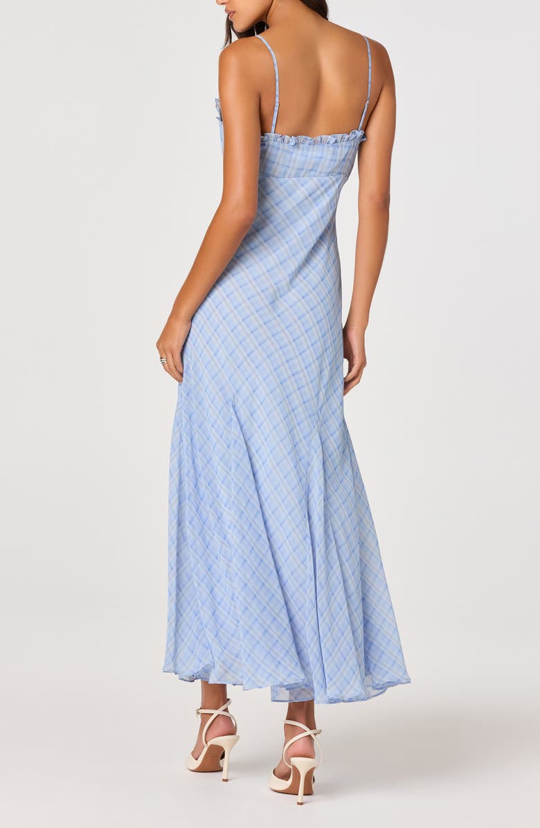 ASTR the Label Maeryn Sweetheart Neck Dress, Alternate, color, Blue Plaid