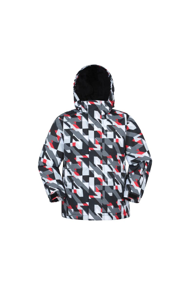 Childrens/Kids Mogal Geometric Ski Jacket, Main, color, Dark Grey
