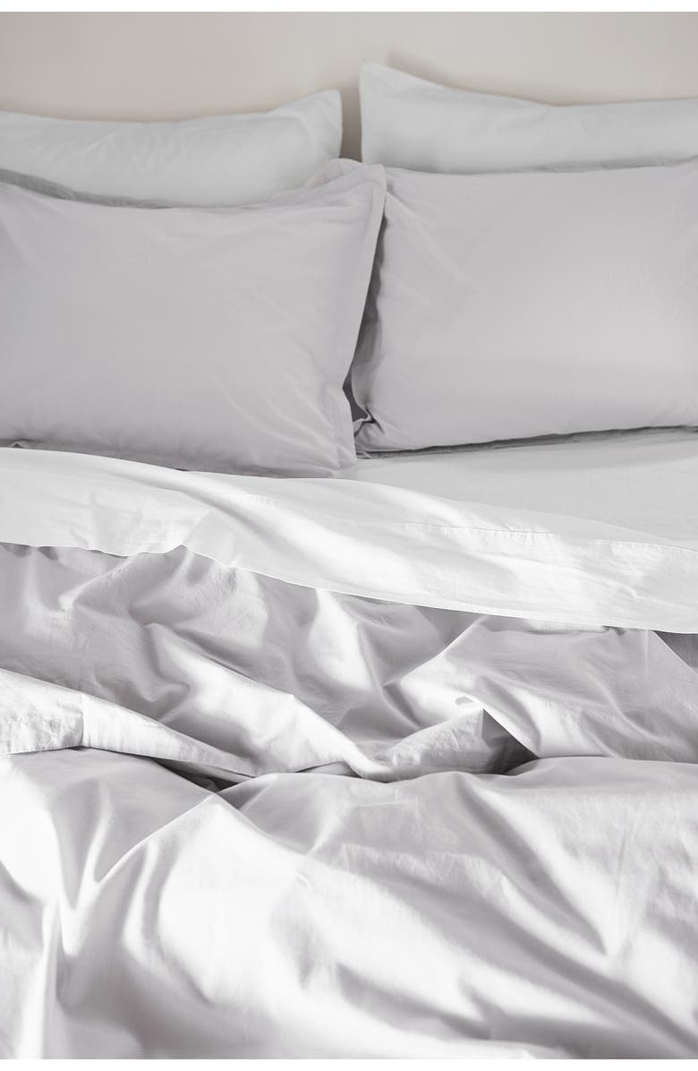 Parachute Percale Sheet Set, Alternate, color, Light Grey