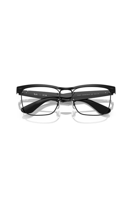 Ray Ban Ray-ban 53mm Square Optical Glasses In Black
