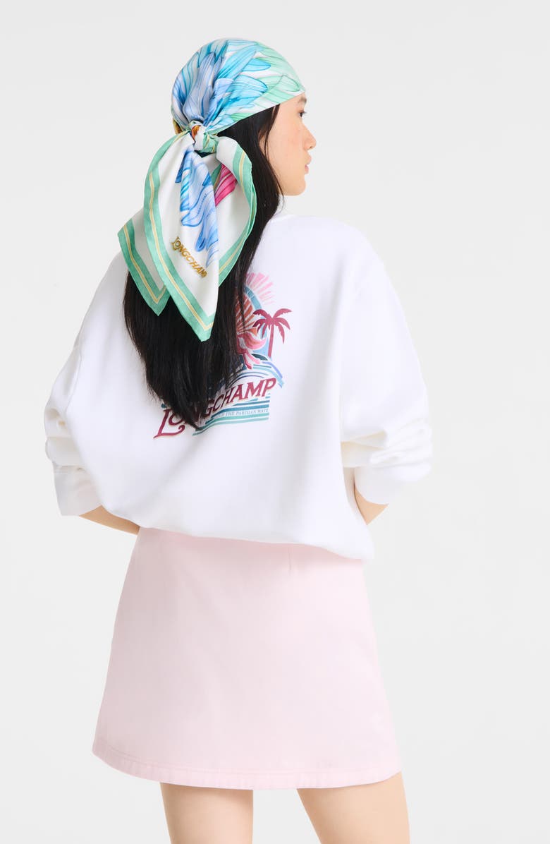 Longchamp Surfboard Silk Square Scarf, Alternate, color, Rainbow Multi