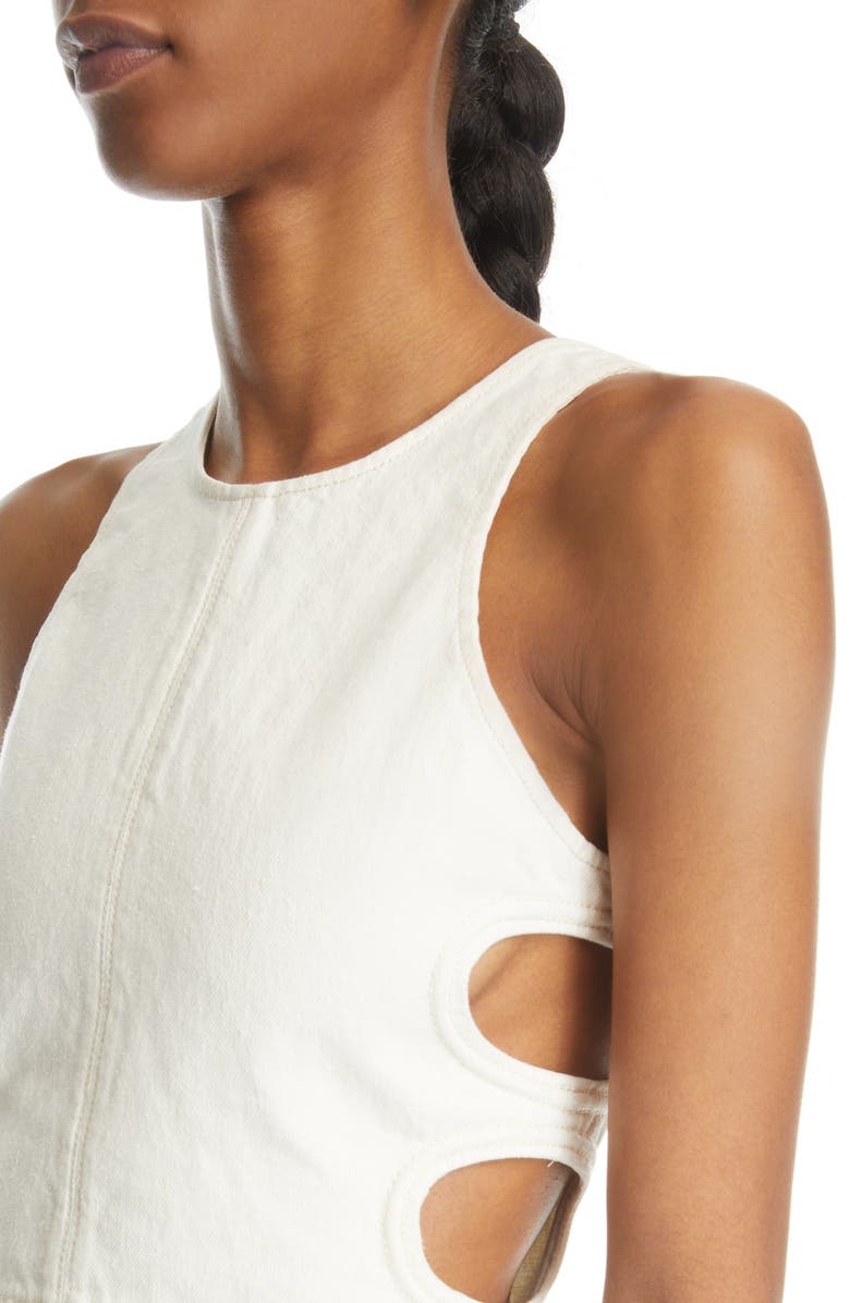 Chloé Recycled Cotton Cutout Tank Top, Alternate, color, 