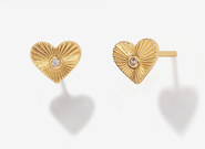 Little Sky Stone Isla Mini Heart Stud Earrings