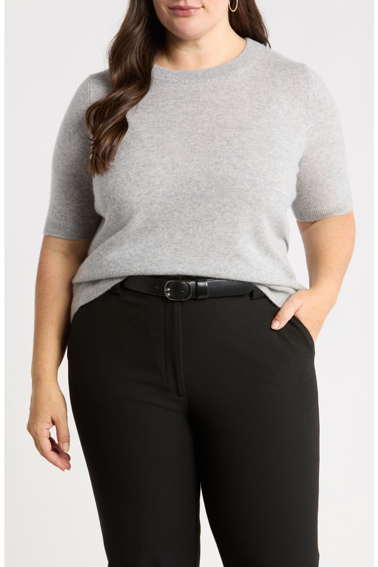 Cashmere Crewneck Sweater, Main, color, GREY SILK HEATHER