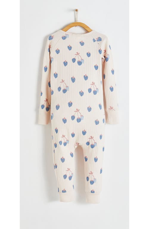Shop Babycottons Berrypop Snug Zip Footless Pajama In Blue