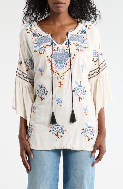 Boho Embroidered Top