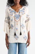 Forgotten Grace Boho Embroidered Top