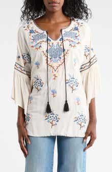 Forgotten Grace Boho Embroidered Top