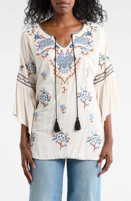 Forgotten Grace Boho Embroidered Top