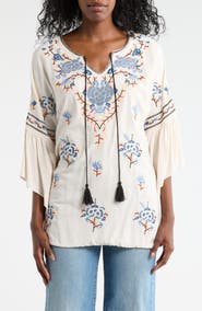 Forgotten Grace Boho Embroidered Top