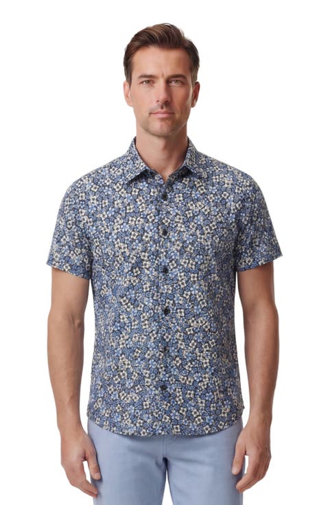 Floral Field Mens Knit Shirt