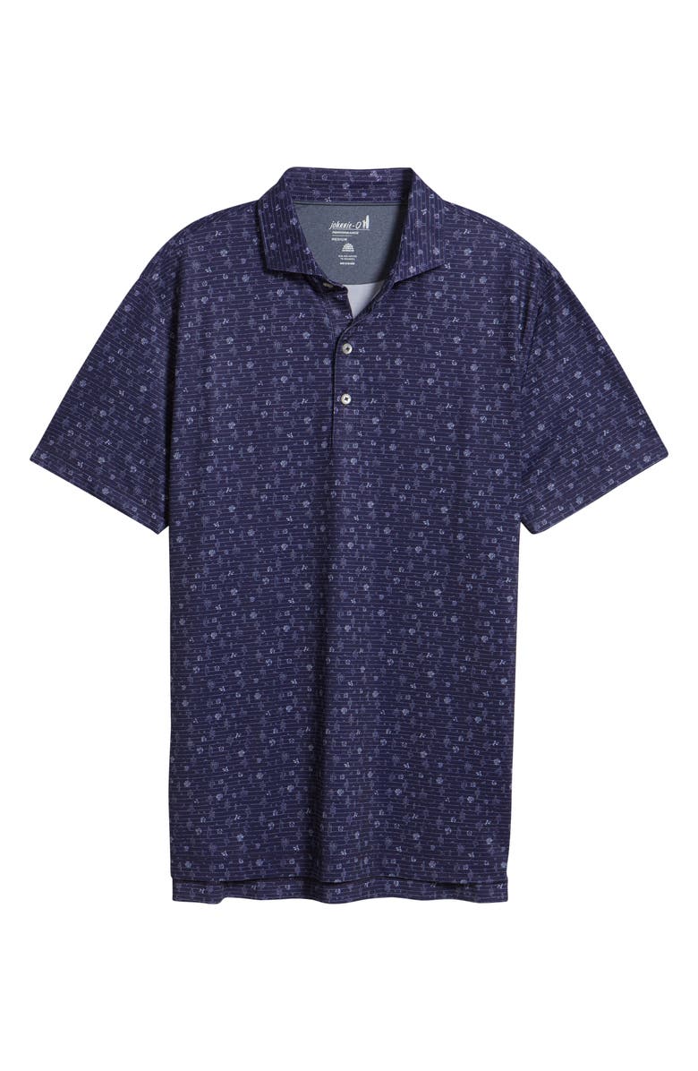 johnnie-O Tumbleweed Desert Print PREP-FORMANCE Golf Polo, Alternate, color, Navy