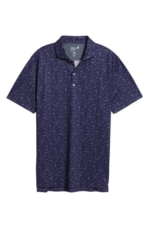 Johnnie-o Tumbleweed Desert Print Prep-formance Golf Polo In Navy