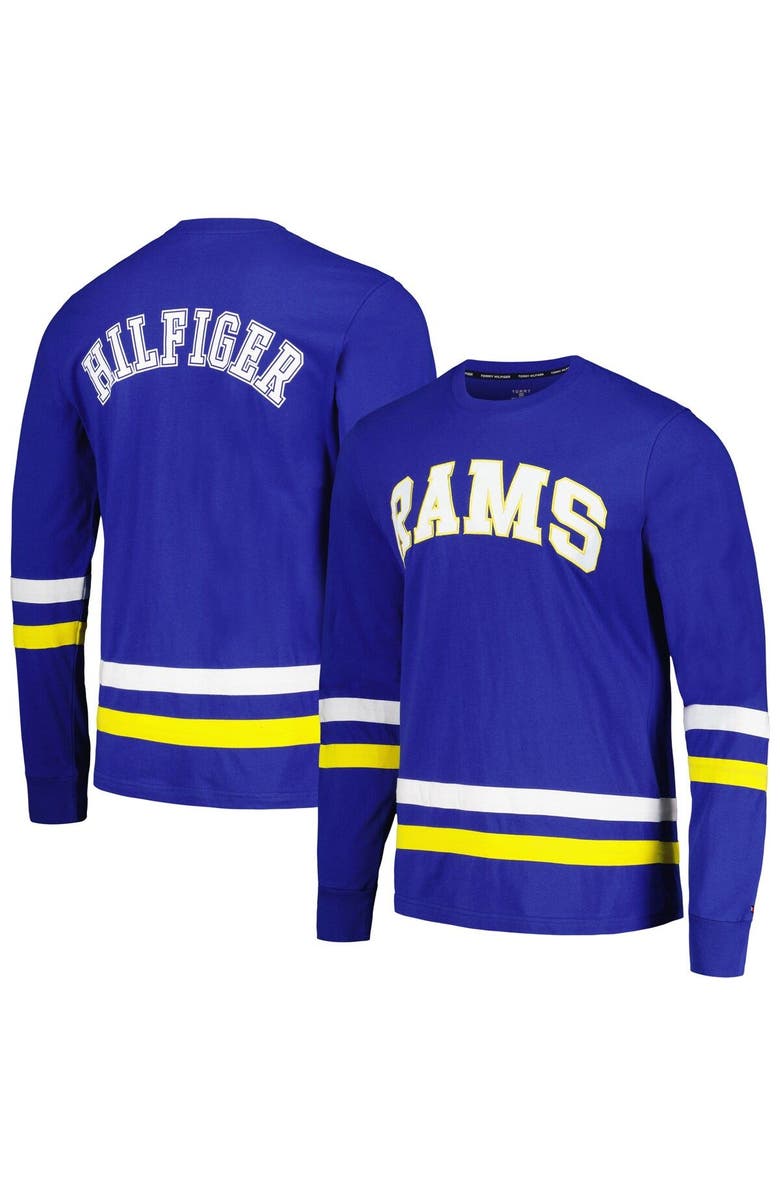 Tommy Hilfiger Men's Tommy Hilfiger Royal/Gold Los Angeles Rams Nolan Long Sleeve T-Shirt, Main, color, Royal
