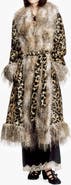 Anna Sui Leopard Faux Fur Belted