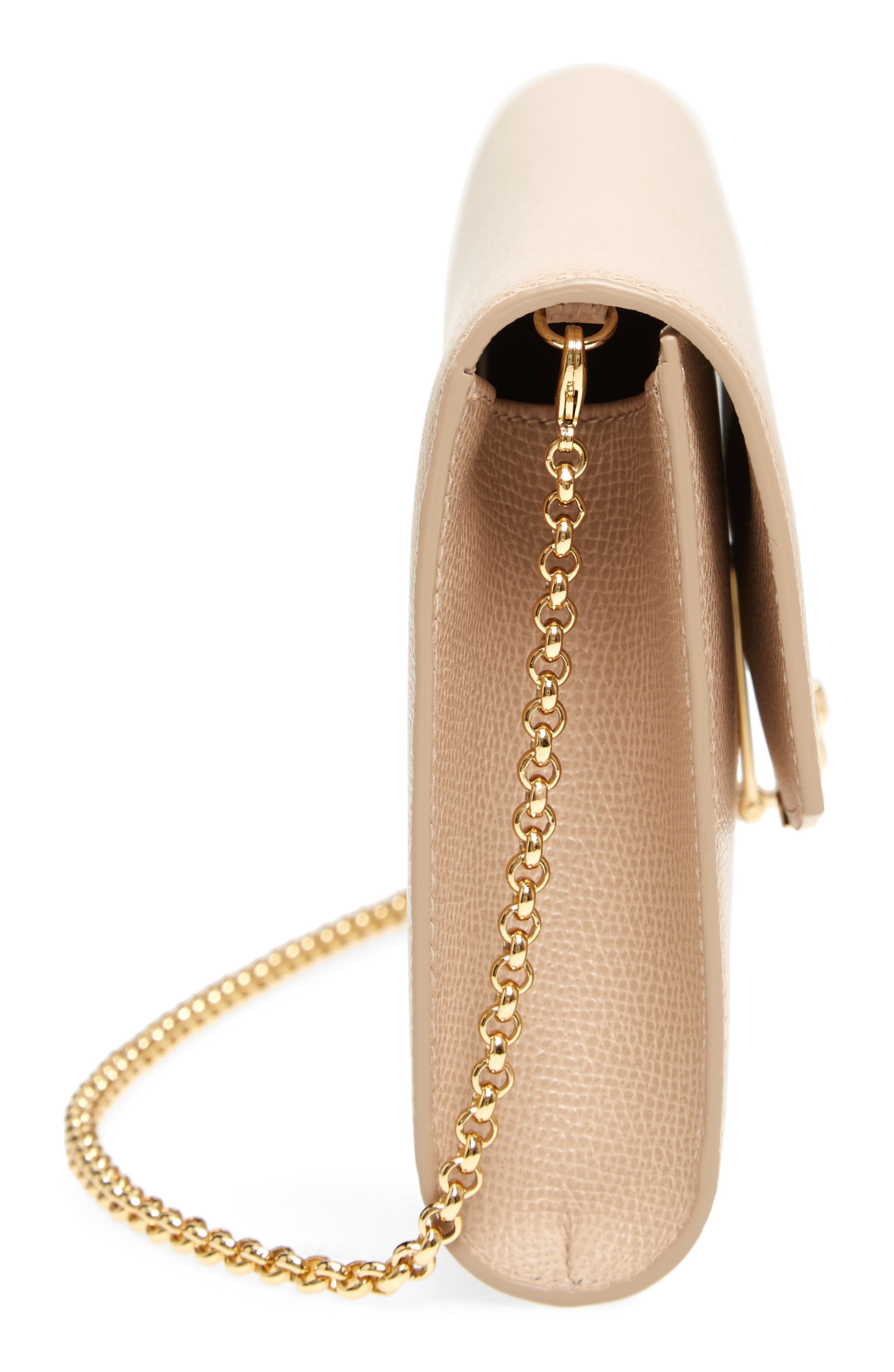 FERRAGAMO Salvatore Ferragamo Icona Leather Clutch, Alternate, color, 