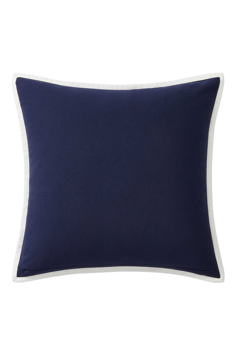 Swim Shop Monogram Cotton Accent Pillow, Alternate, color, CORE NAVY