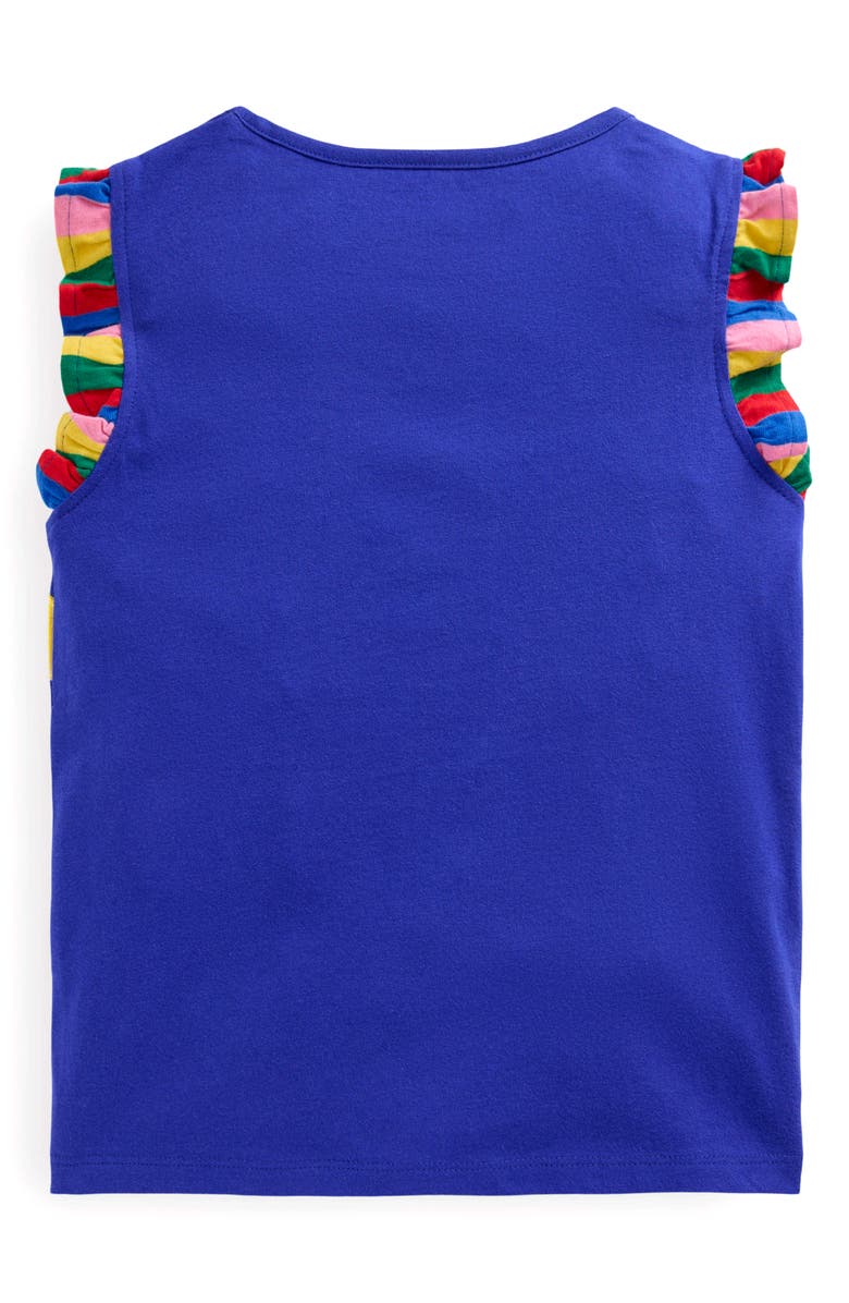 Mini Boden Kids' Parrot Appliqué Sleeveless Cotton Graphic Tank, Alternate, color, 