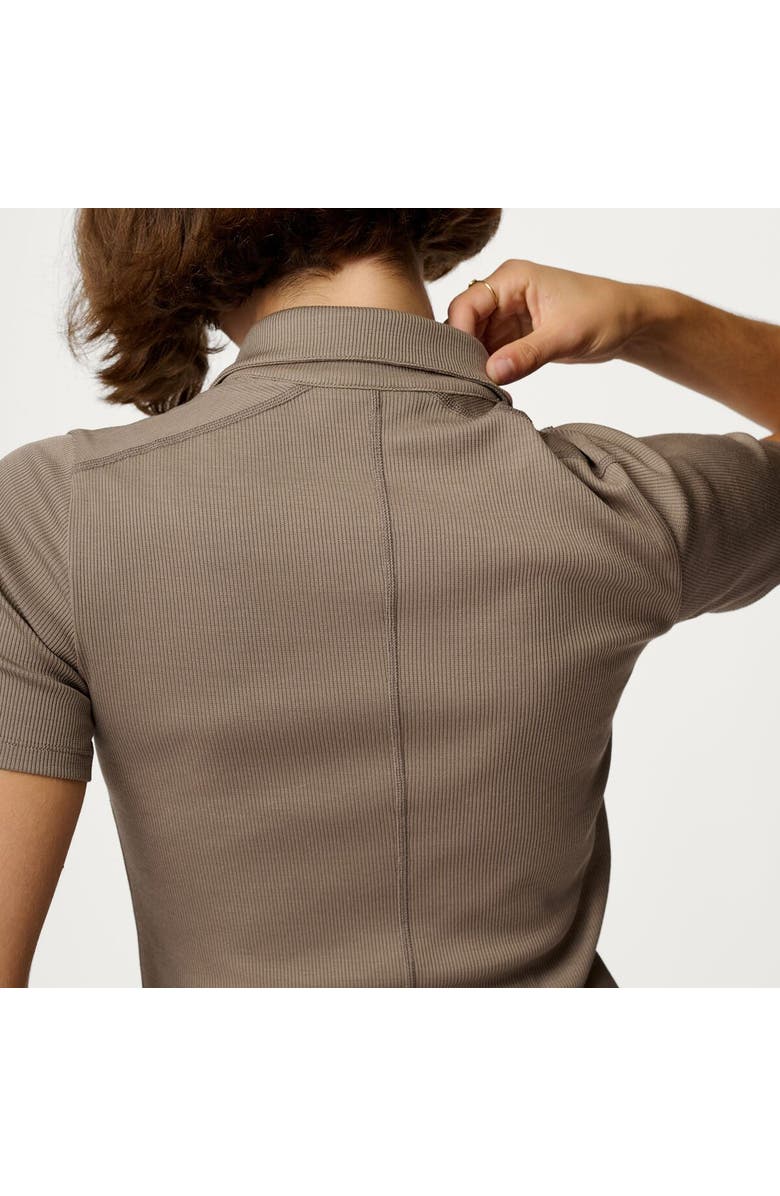 Hikerkind Ribbed Merino Polo - Women's, Alternate, color, Morel