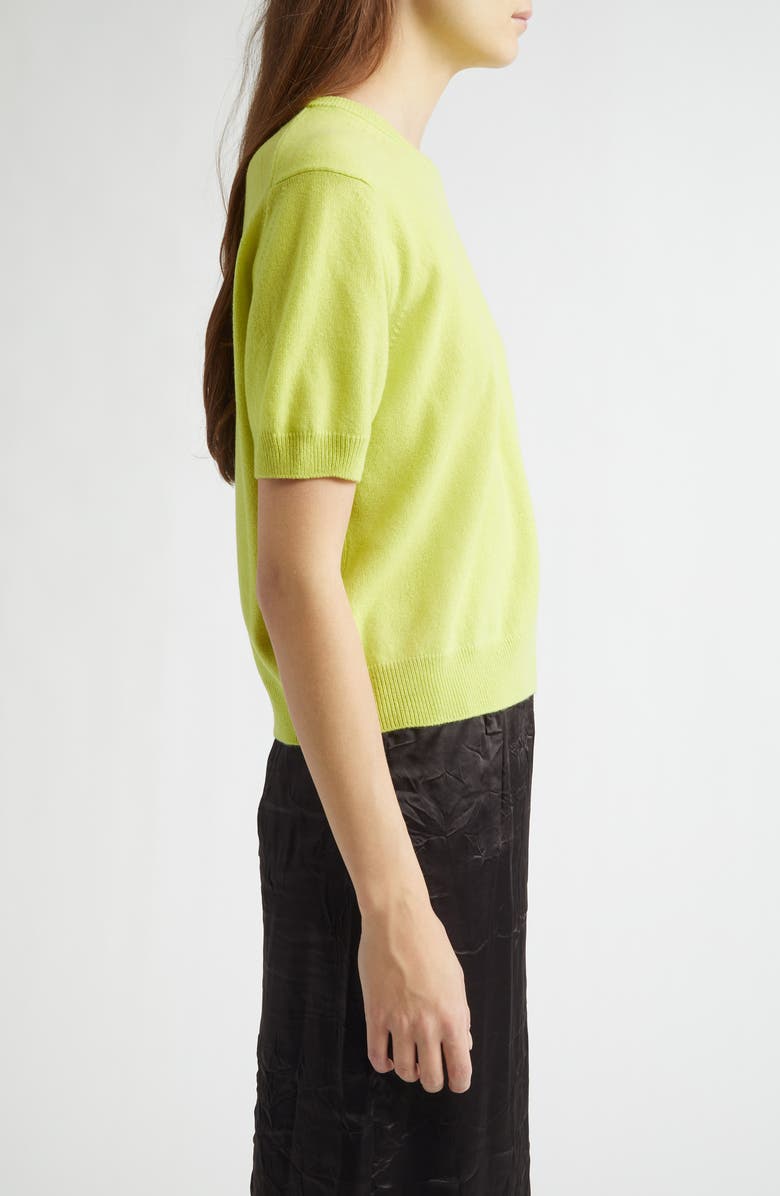 NACKIYÈ Short Sleeve Cashmere Sweater, Alternate, color, Pistache Dopey