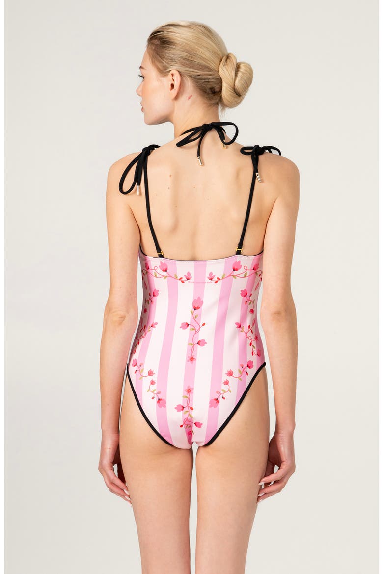 Paris Blush Reversible One Piece Swimsuit, Alternate, color, Pink