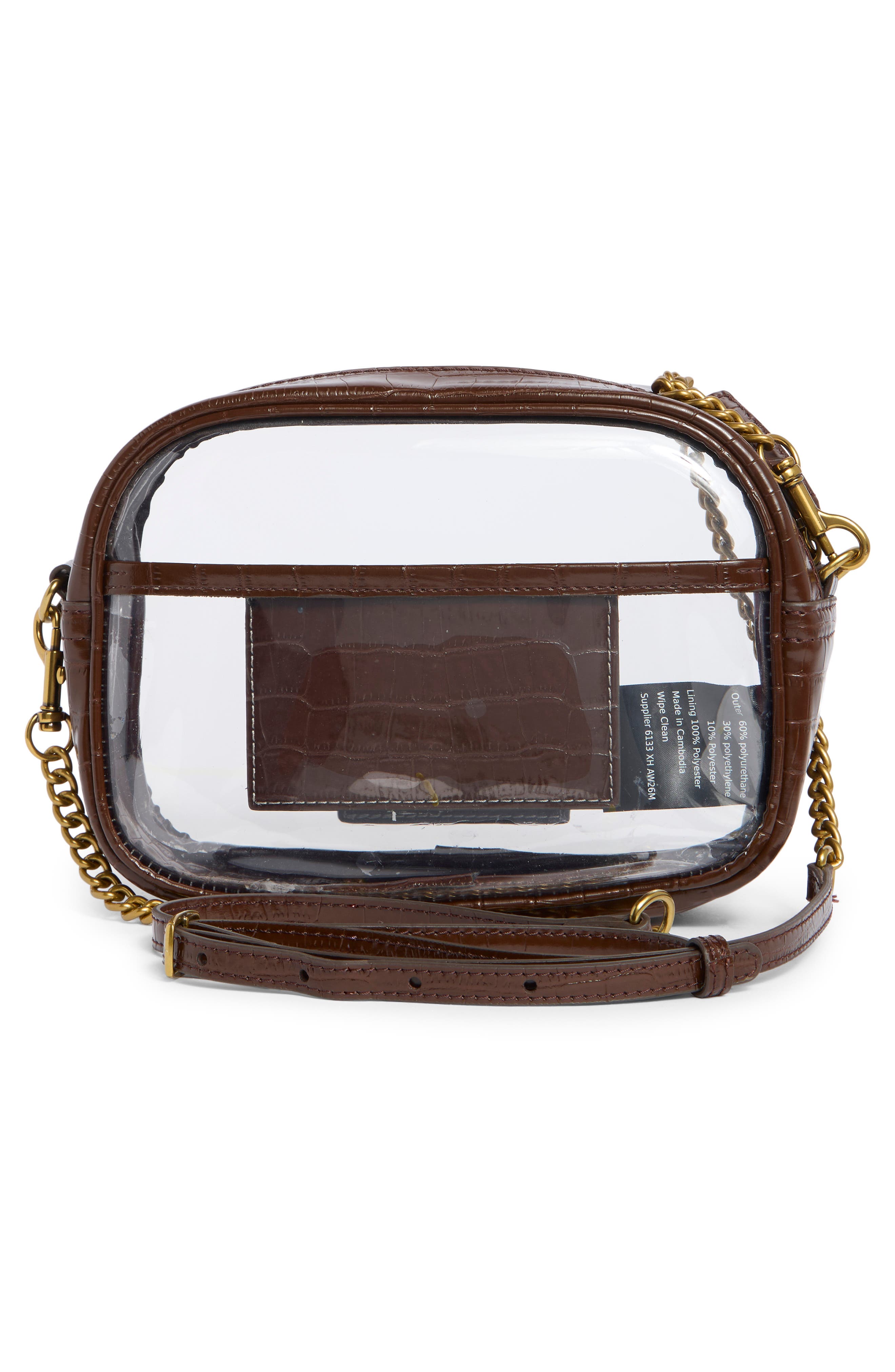 Chiswick Clear Vinyl Camera Bag, Alternate, color, OPEN BROWN