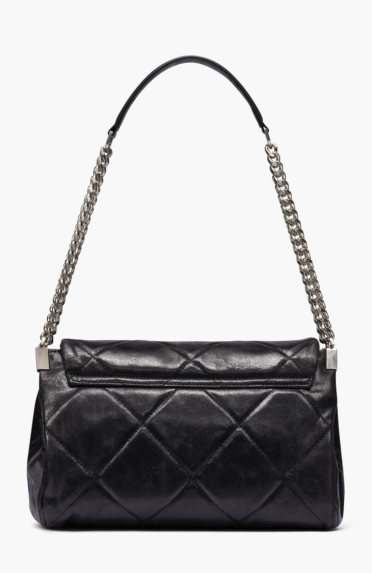 Soho Medium Shoulder Bag, Alternate, color, Black/Silver