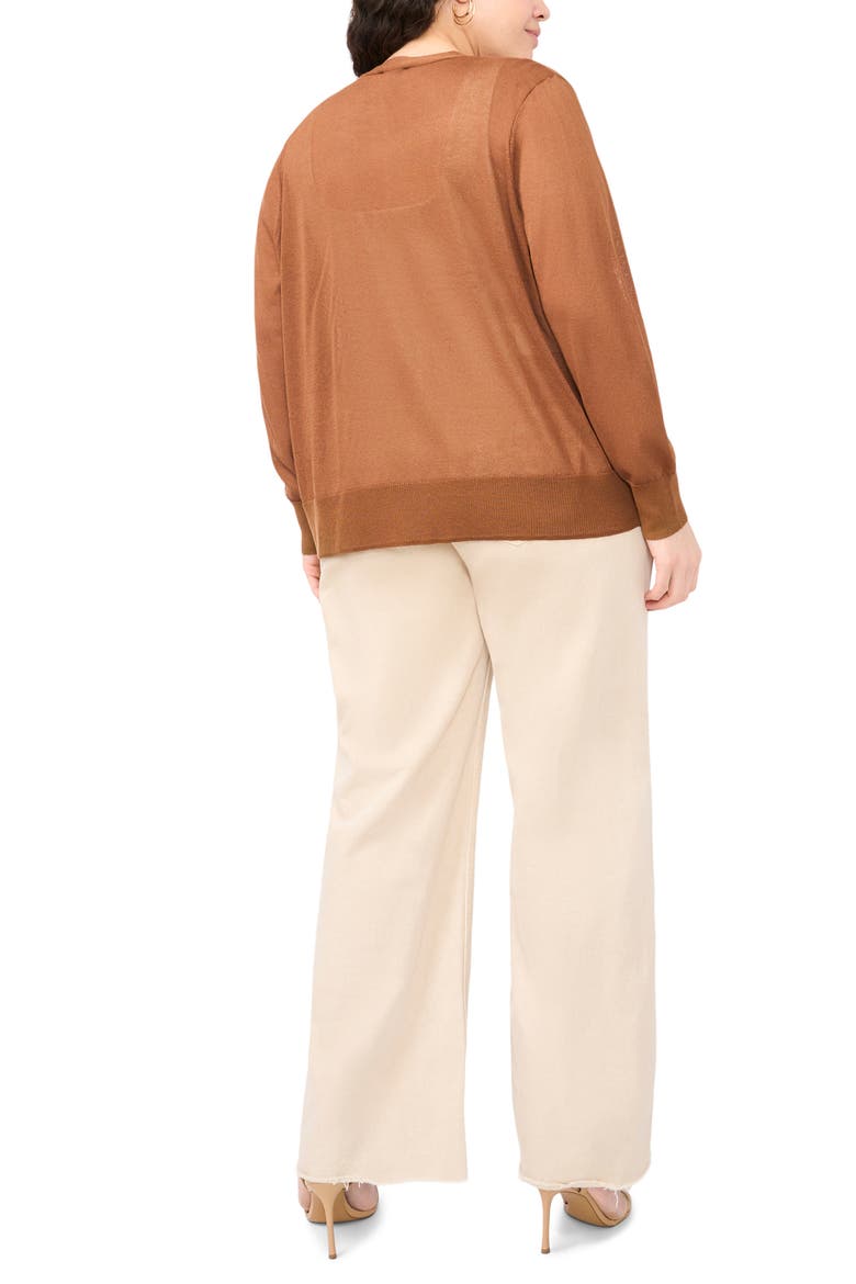 Tissue Knit Cardigan, Alternate, color, BROWN EARTH