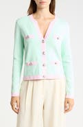 L'AGENCE Estefania Contrast Trim Cardigan