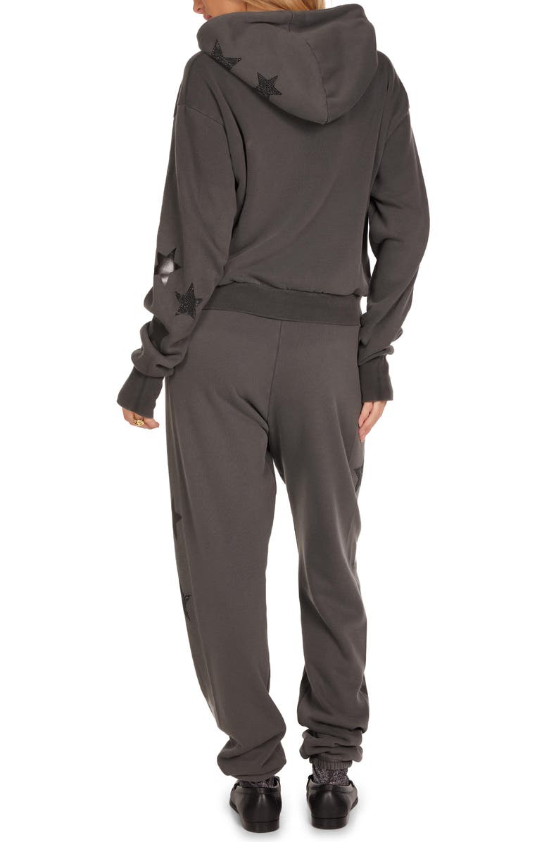 Lauren Moshi Nika Black Crystal Multi Stars Sweatpants, Alternate, color, Pigment Black