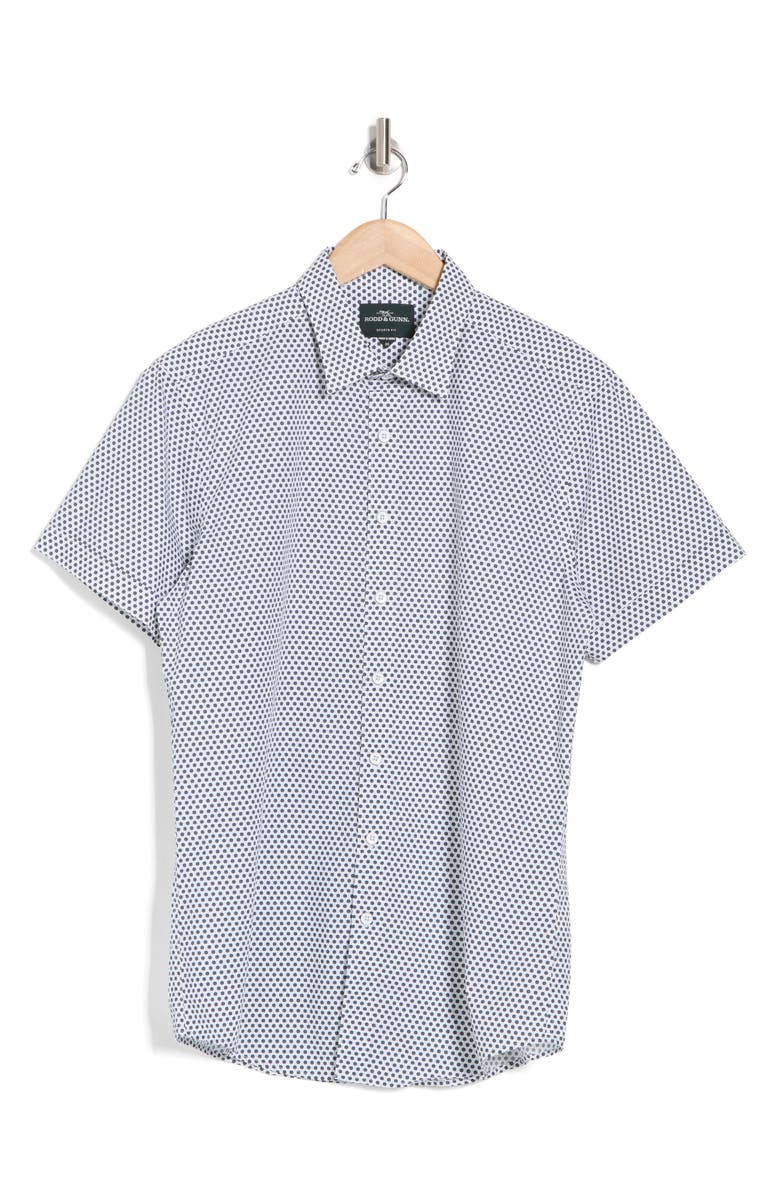 Rodd & Gunn Downey Hill Short Sleeve Cotton Button-Up Shirt, Alternate, color, Blue