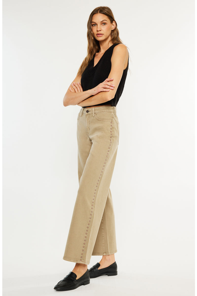 Ellie Mid Rise Wide Leg Jeans, Alternate, color, Tan Wash