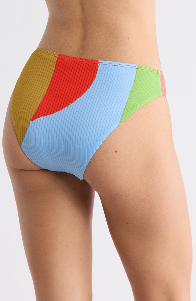 Vitamin A<sup>®</sup> Cali High Leg Bikini Bottoms, Alternate, color, Abstract