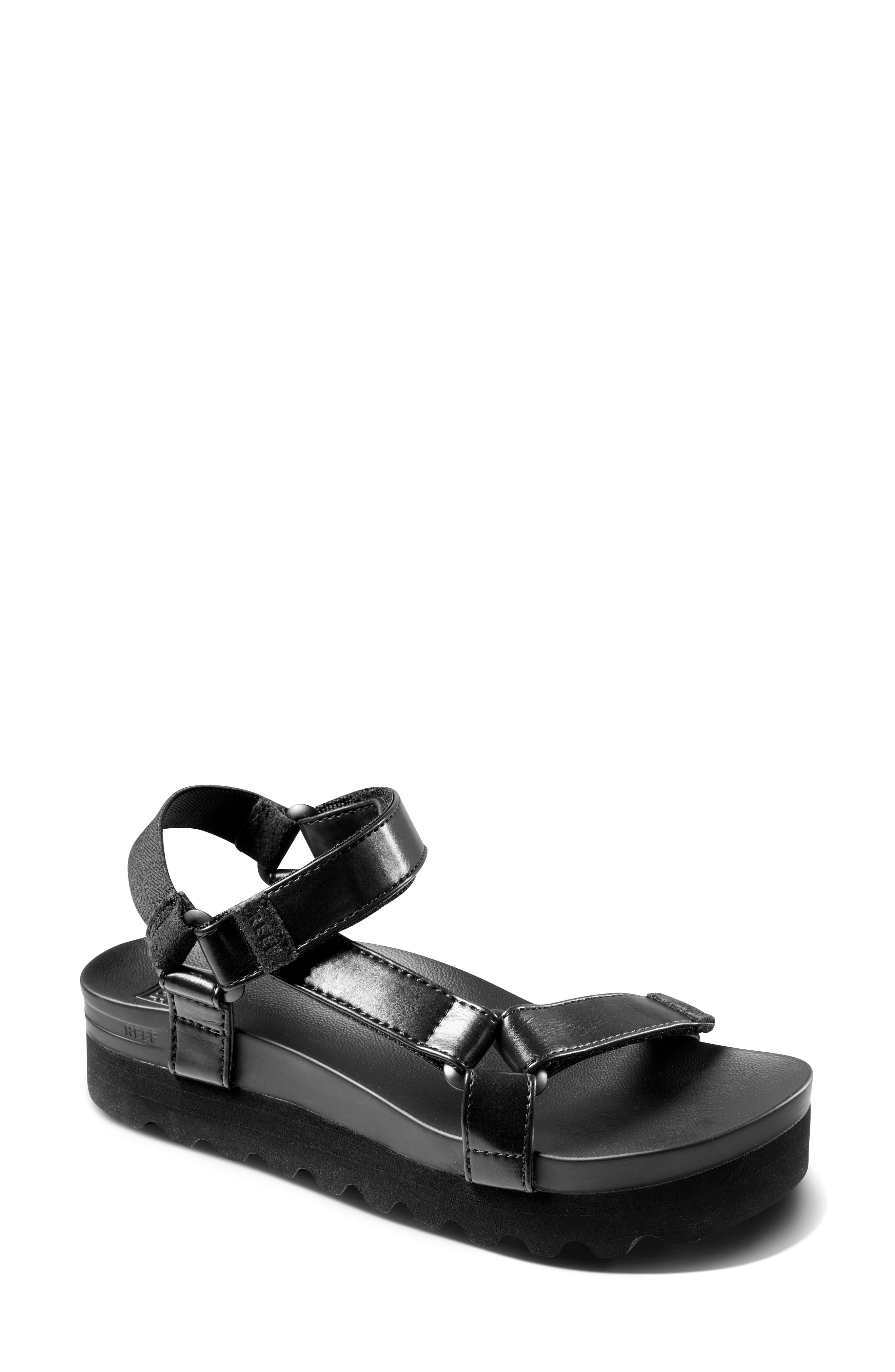 Reef Cushion Rem Hi Water Sandal, Main, color, Coco Black