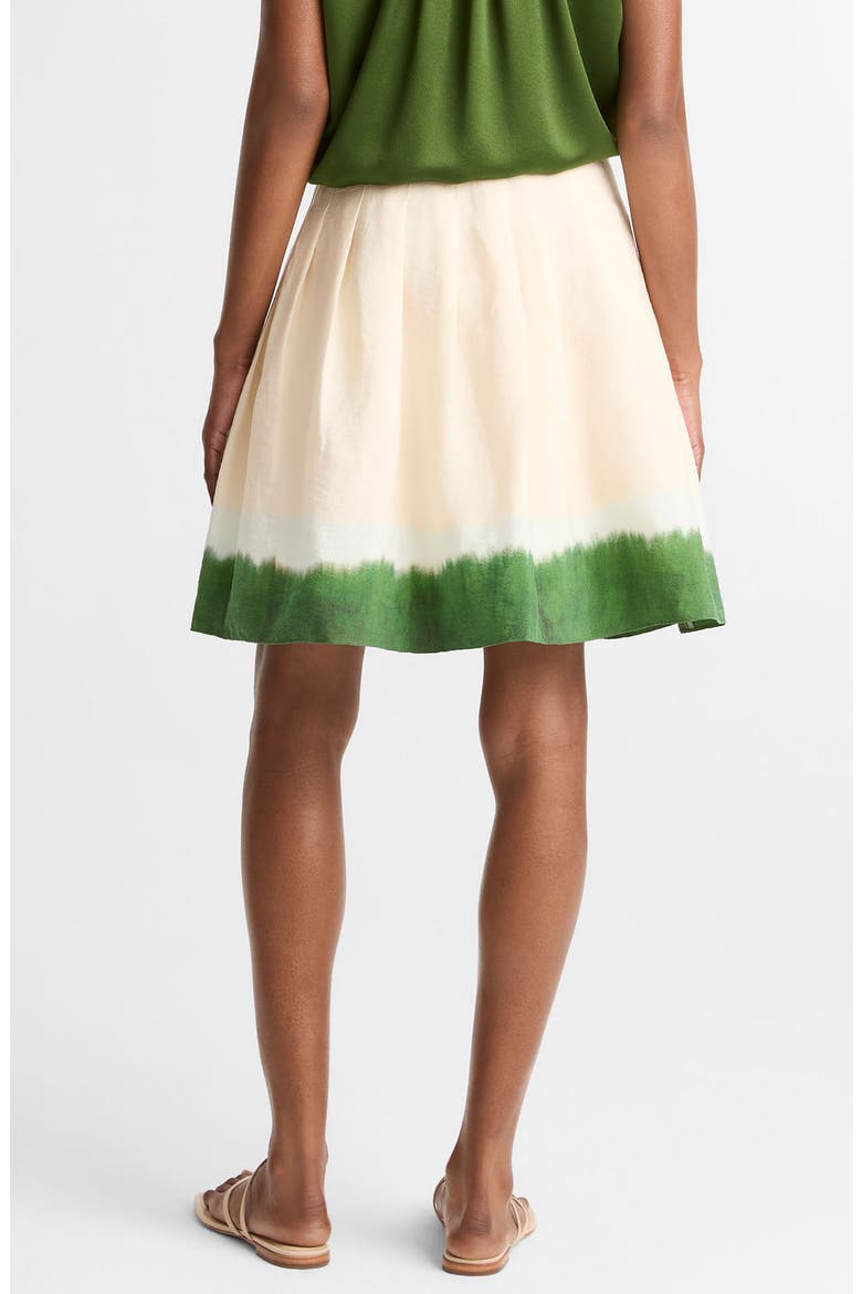 Dip Dye Pleated Skirt, Alternate, color, PORCELAIN/ HERBA