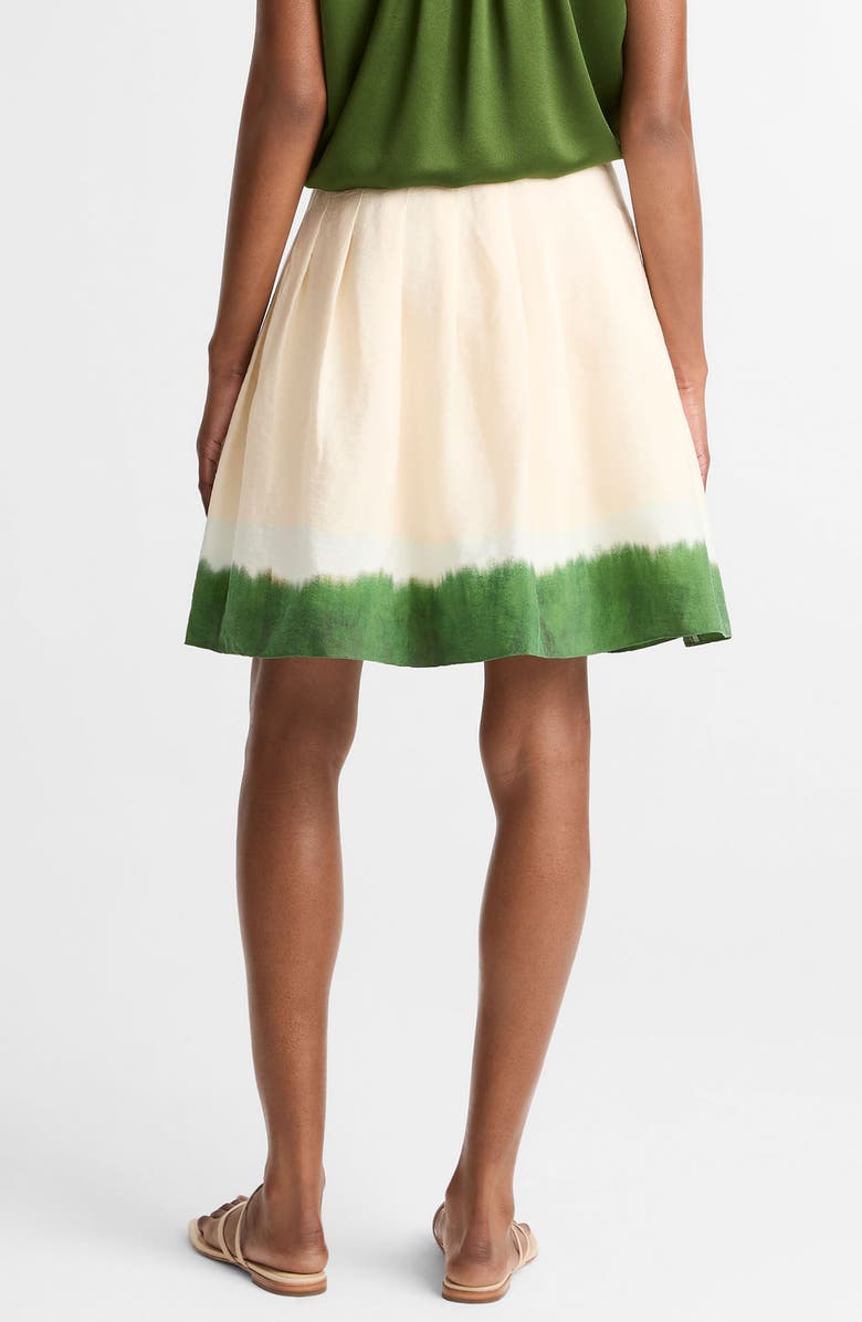 Vince Dip Dye Pleated Skirt, Alternate, color, Porcelain/ Herba