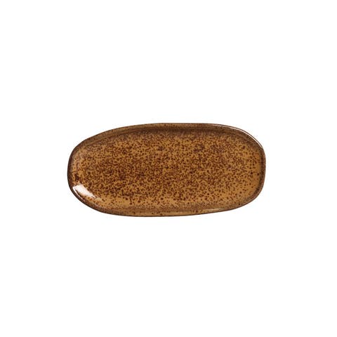Shallow Organic Oval Platter Mini Set of 4