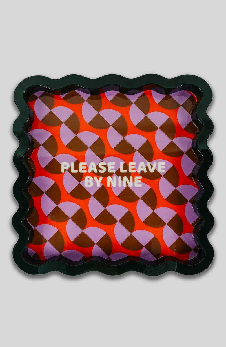 Furbish Leave by Nine Lacquer Tray, Main, color, Leave By Nine