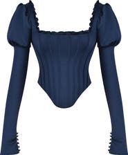 HOUSE OF CB Dana Puff Sleeve Corset Top