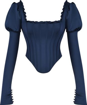 HOUSE OF CB Dana Puff Sleeve Corset Top | Nordstrom HOUSE OF CB Dana Puff Sleeve Corset Top | Nordstrom