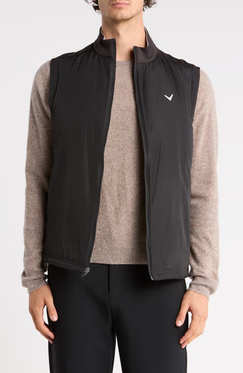 Insulated Mixed Media Full Zip Vest
