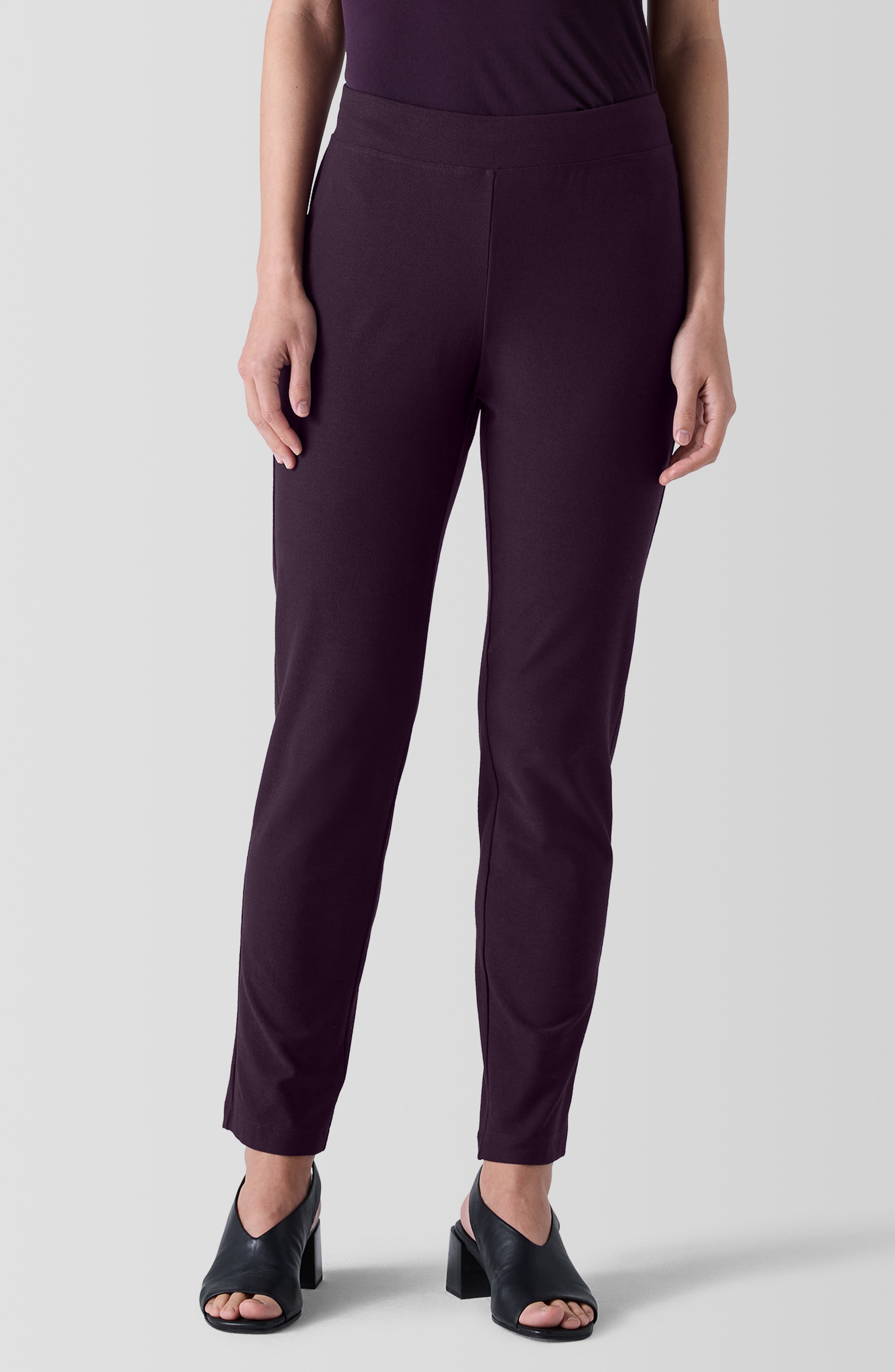 Eileen Fisher Slim Ankle Pants in Violet 
