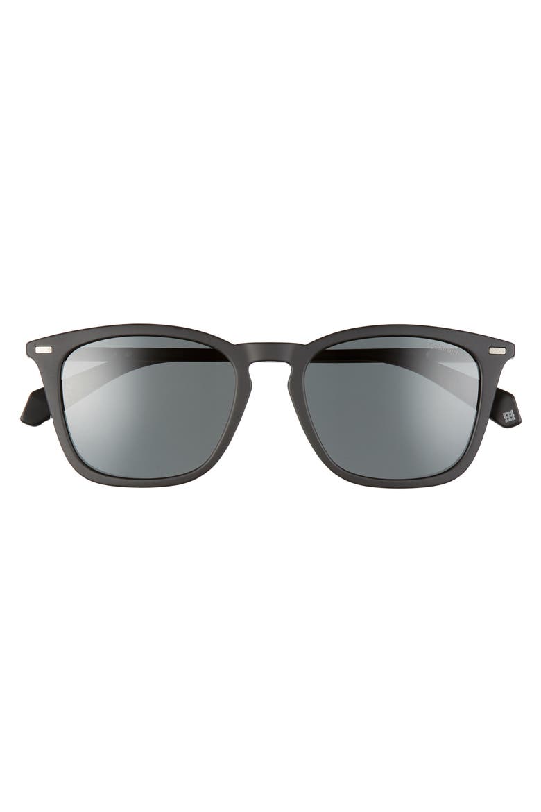 52mm Polarized Sunglasses, Alternate, color, MATTE BLACK/ GREY POLAR