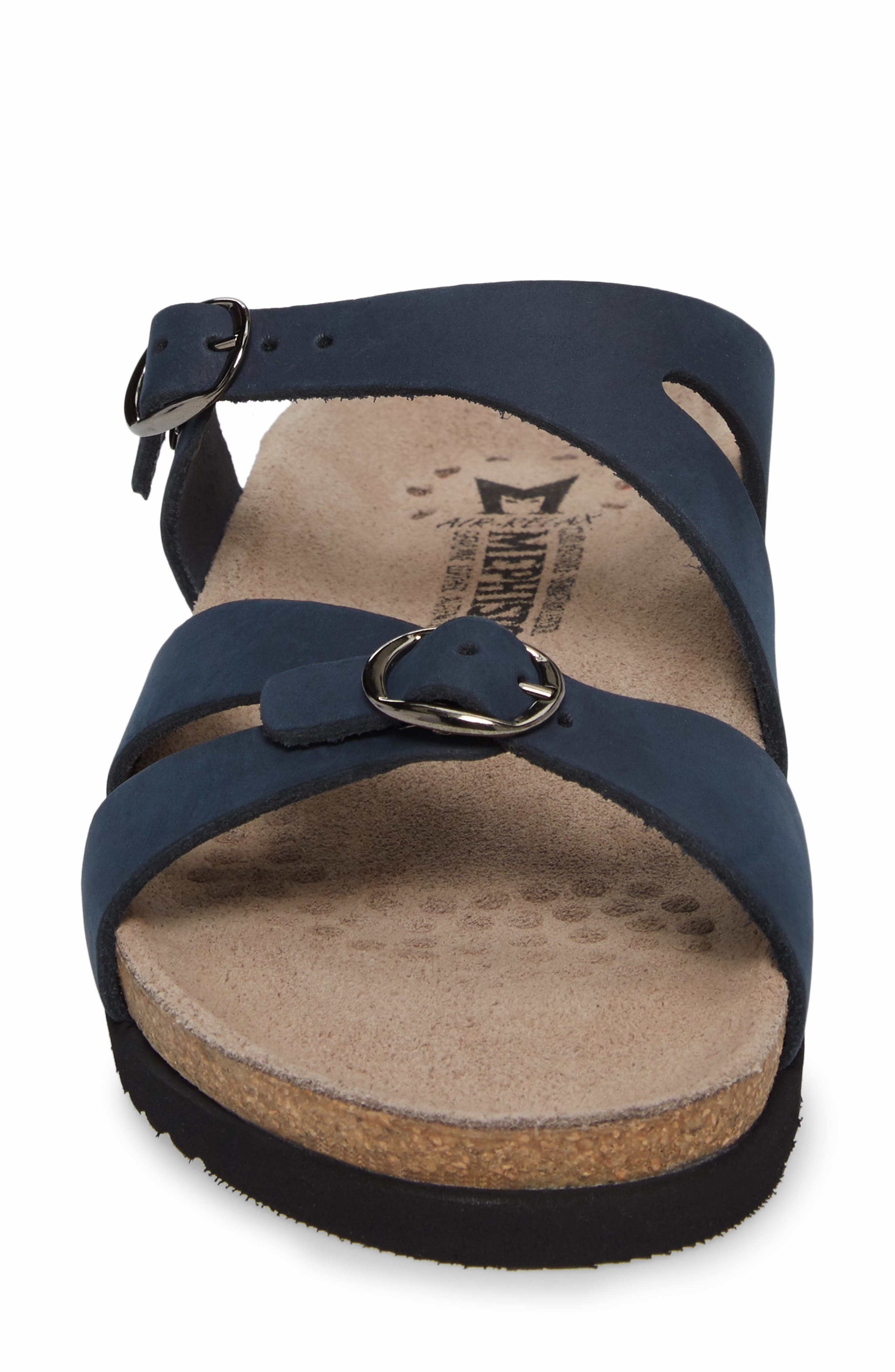 'Hannel' Sandal, Alternate, color, NAVY NUBUCK LEATHER