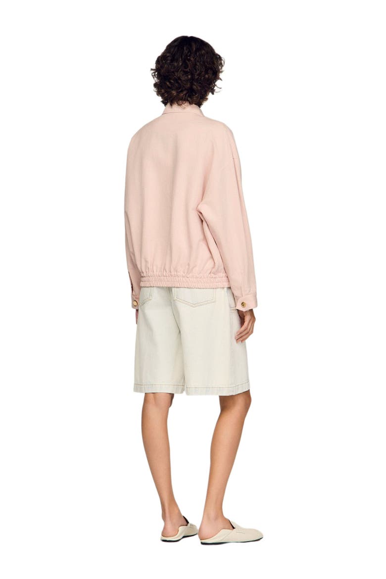 Cotton and linen jacket, Alternate, color, Pink
