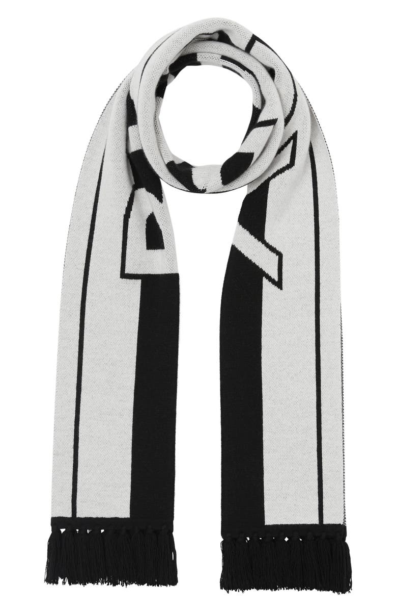 Burberry Football Stripe Cashmere Scarf, Alternate, color,