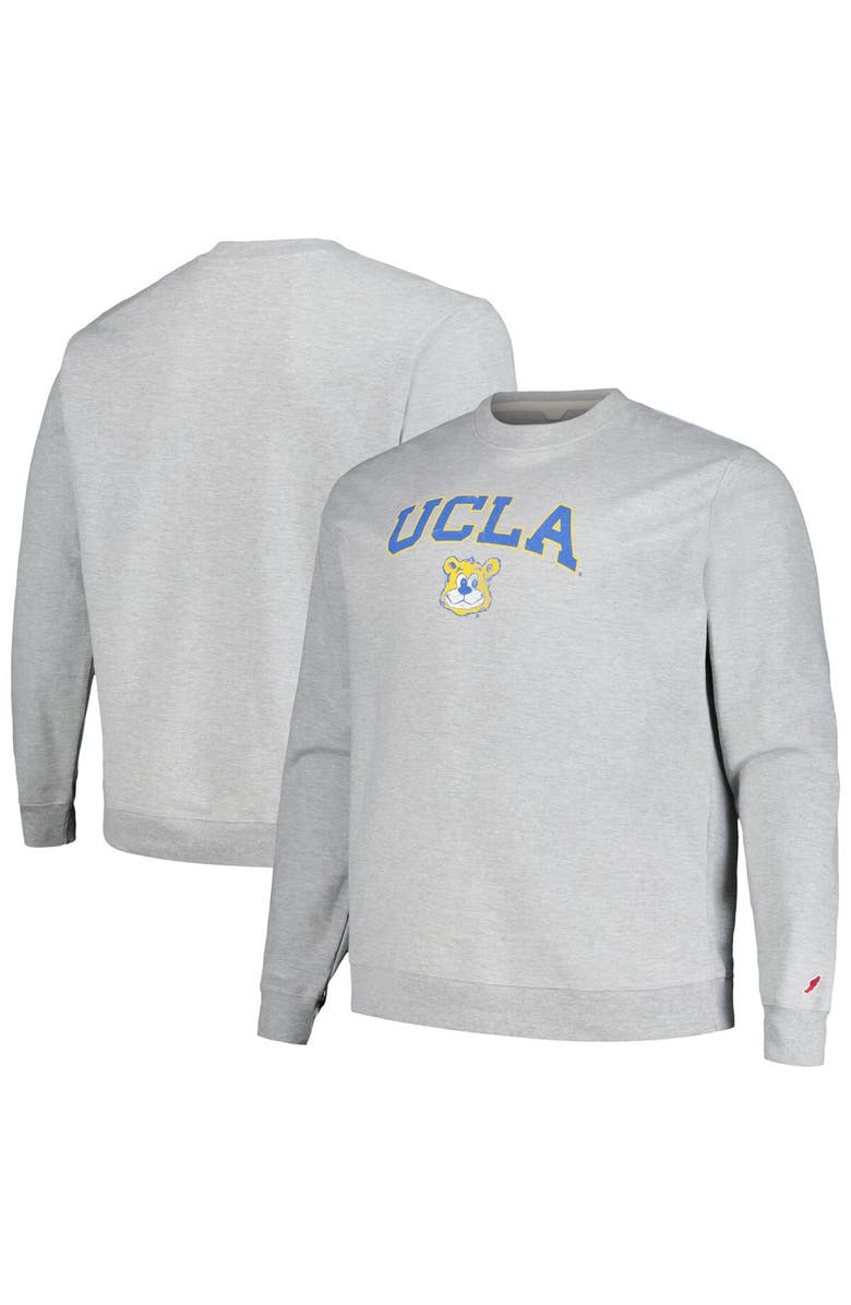 LEAGUE COLLEGIATE WEAR Men's League Collegiate Wear Heather Gray UCLA Bruins Tall Arch Essential Pullover Sweatshirt, Main, color, Heather Gray