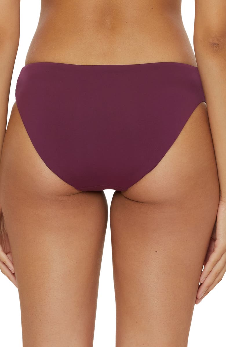 Becca Color Code Tab Bikini Bottoms, Alternate, color, Aubergine